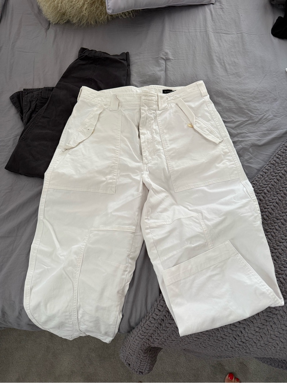 Banana Republic black and White Chino Pants